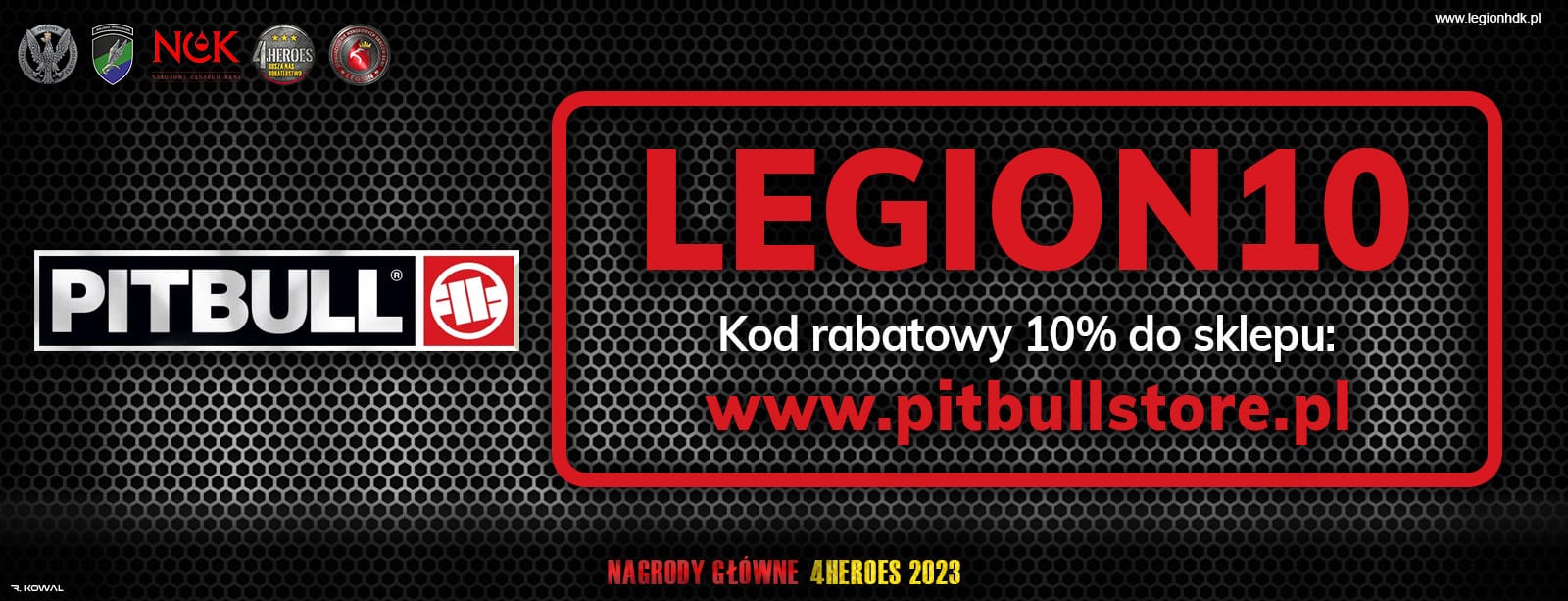 rabat pitbull nagrody glowne kampanii 4HEROES 2023 legionhdk
